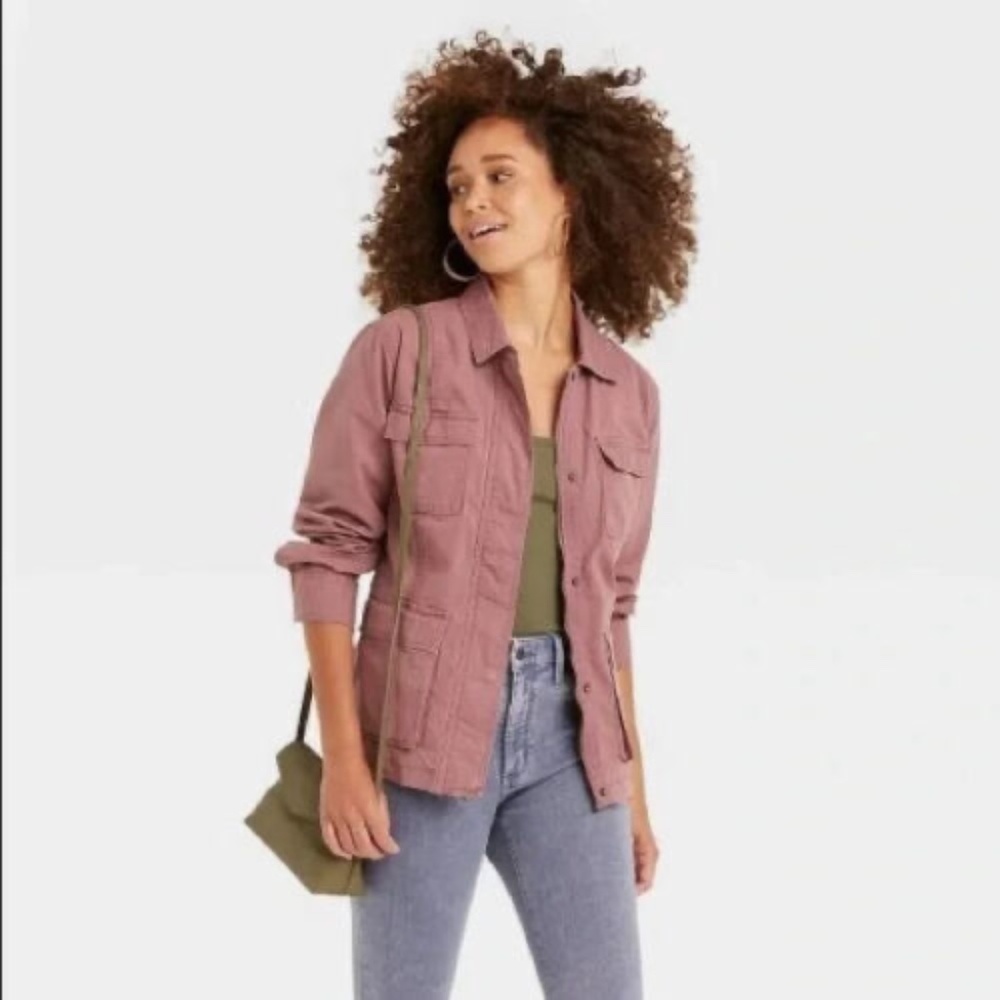 Universal Thread Anorak Jacket, Mauve, Size Xs - image 8